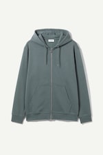 Donkergrijs - Standaardhoodie met rits - 0