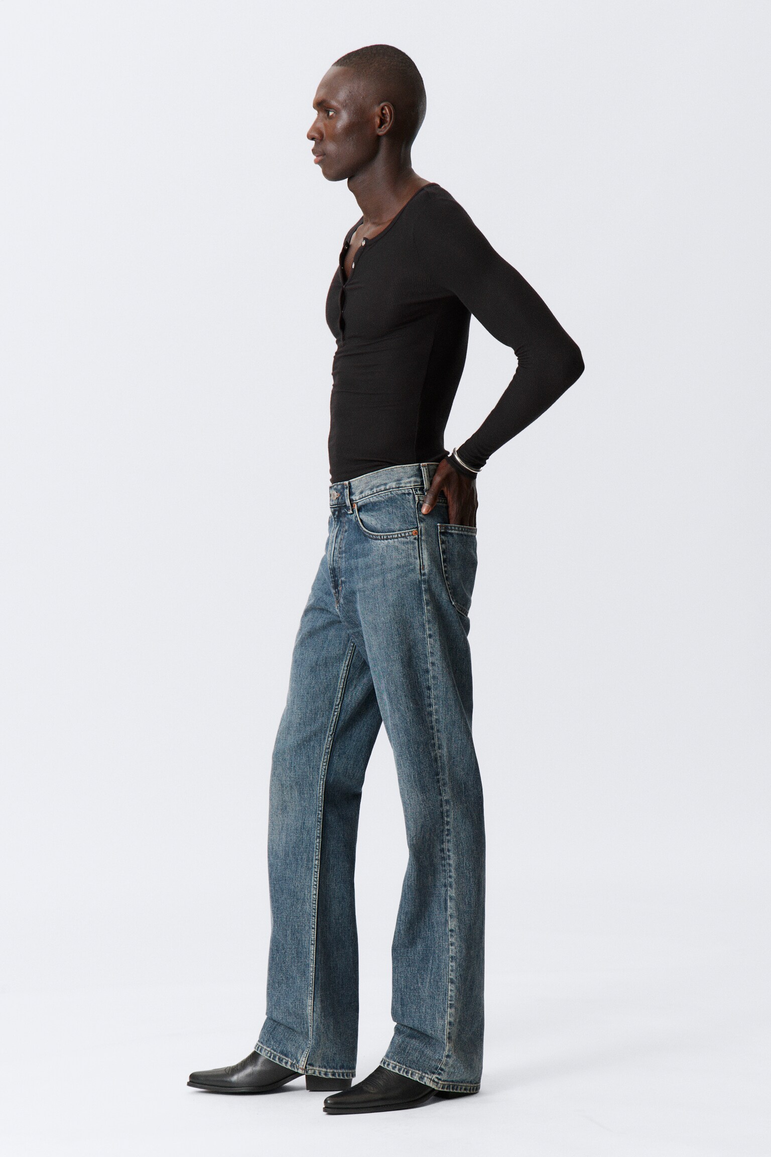 Dżinsy Mercury Relaxed Bootcut Leg - Second Blue - Medium Blue/Black Rinse - Black/Lake Blue - Medium Blue - 8