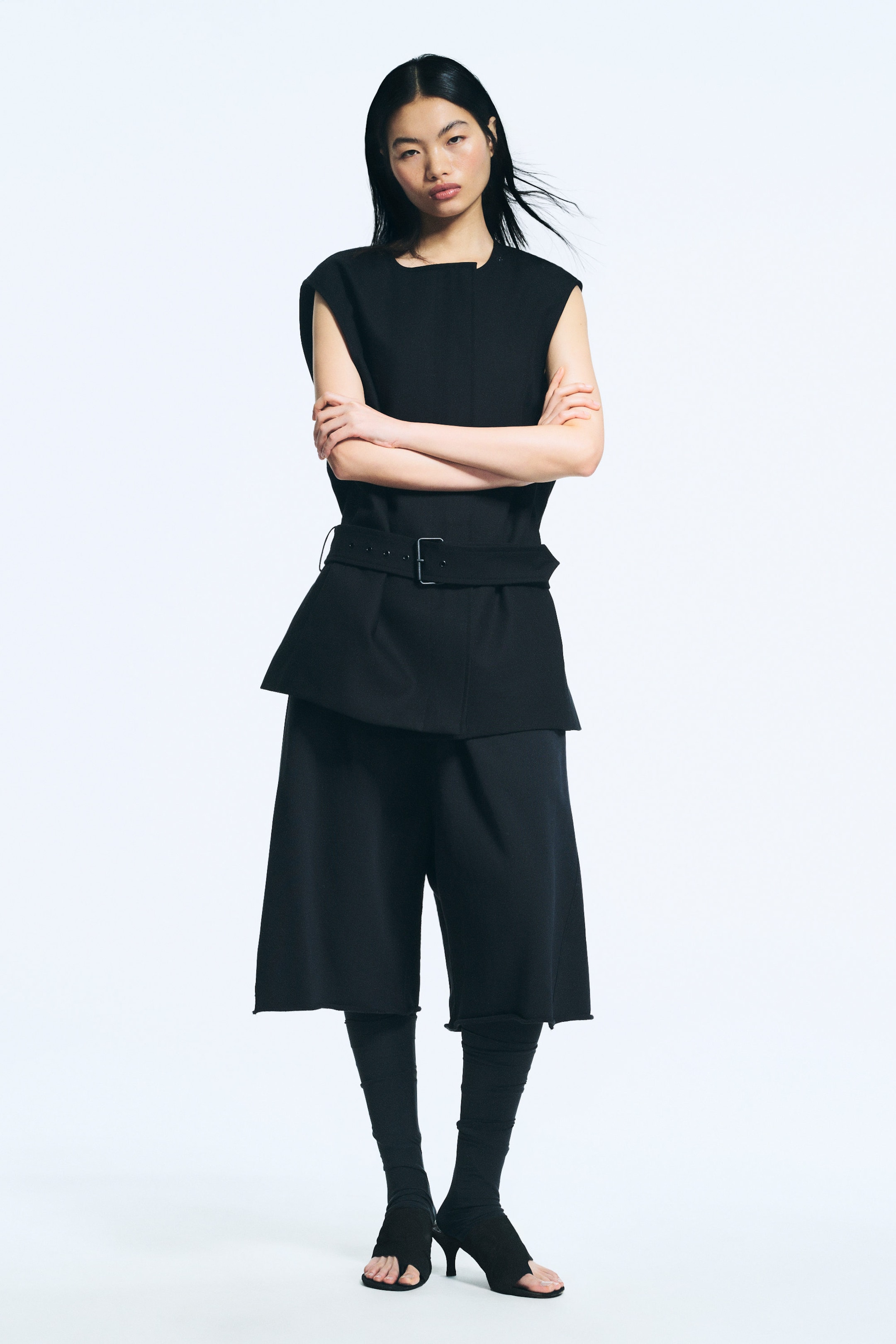 Black - Layered Technical Trench Coat - 2