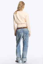 Lys støvet beige - Strikket genser - 3