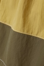 Dark Beige Khaki - Colour Blocking Swim Shorts - 1