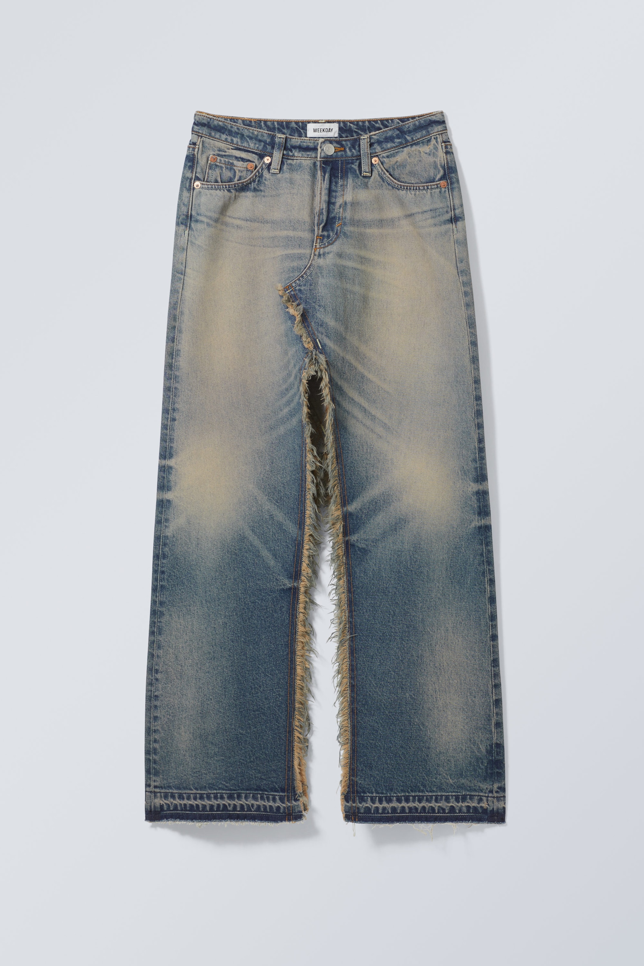 Vencie blå - Rhea langt denimskjørt - 0