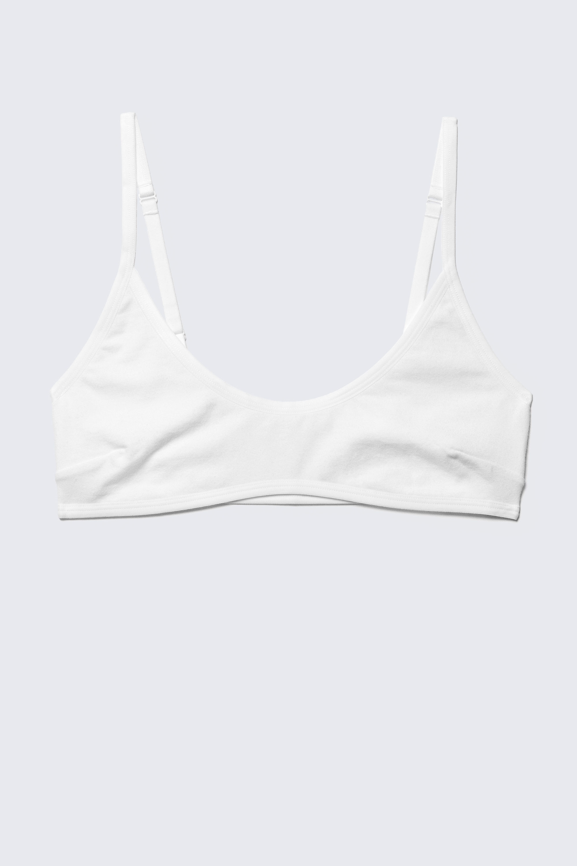 Weiß - Baumwoll-Bustier Inez mit tiefem Ausschnitt - 4