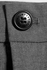 Grey Melange - Moe Relaxed Low Rise Bootcut Leg Suiting Trousers - 1