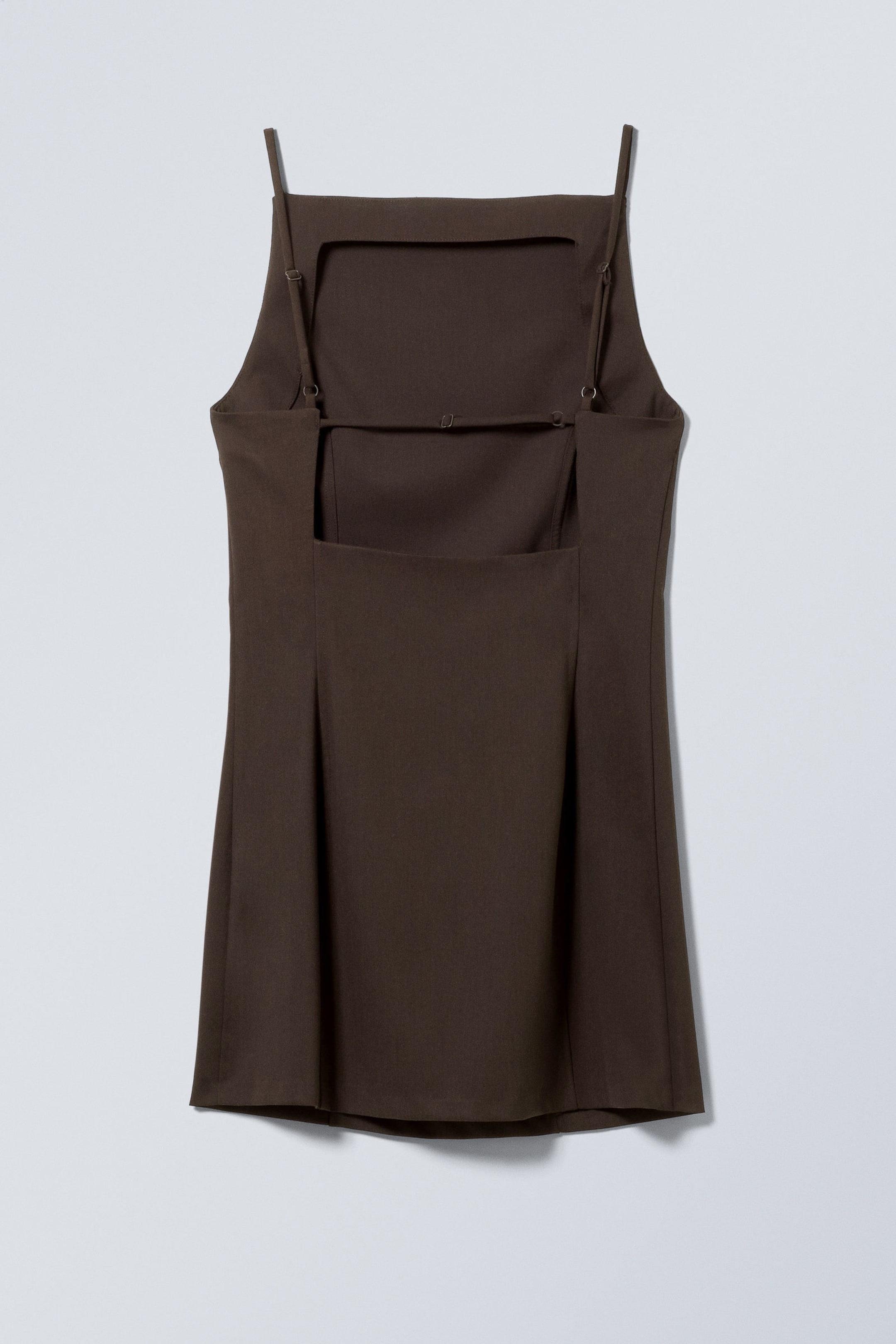 Dunkelbraun - Mini-Anzugkleid - 2