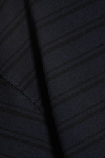 Striped Dark Blue - Relaxed Boxy Cotton T-shirt - 4