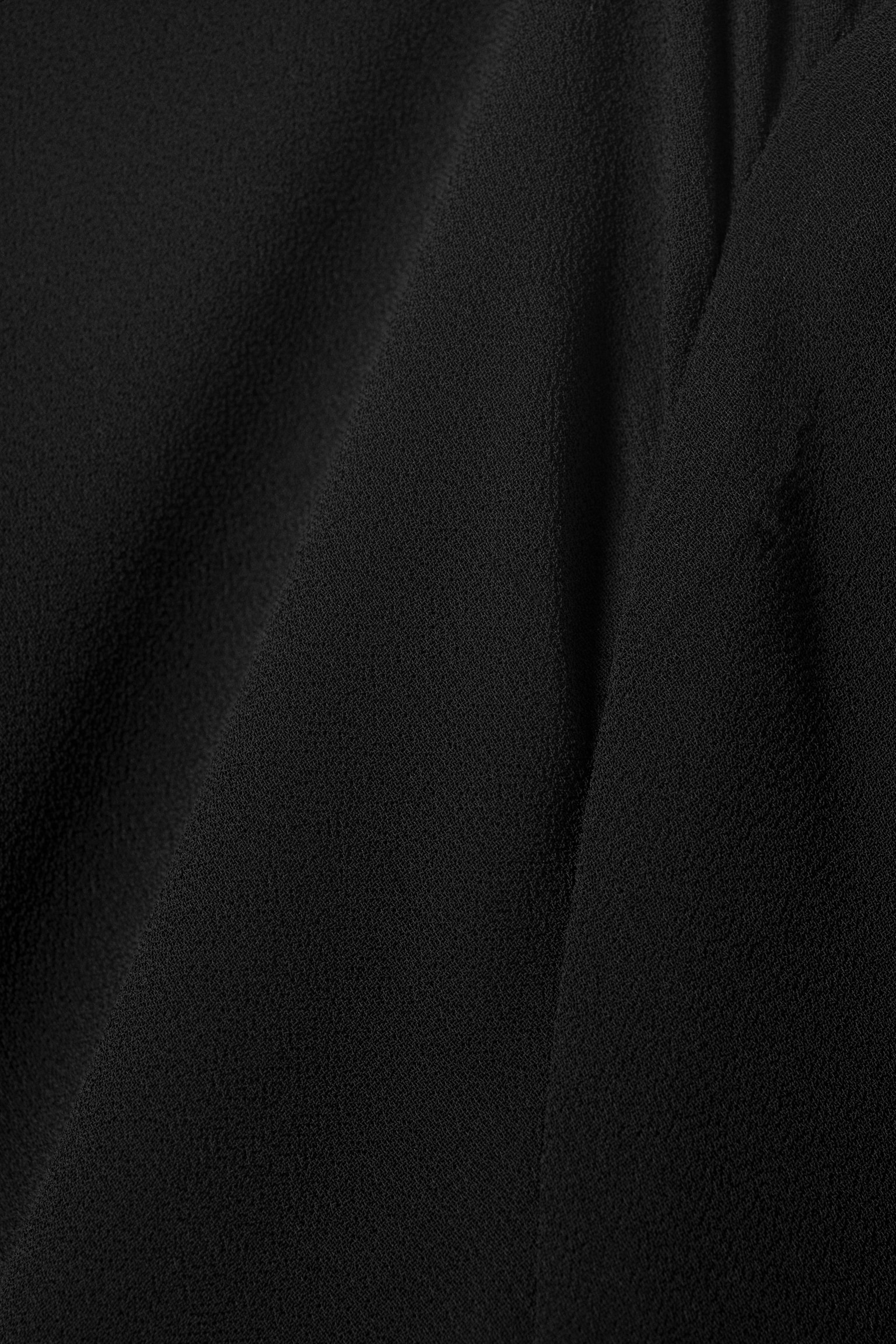 Sheer Asymmetric Long-Sleeved Blouse - Black/Black - Obsidian Mist/Petrol - 5