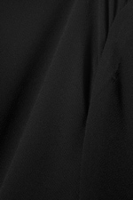 Zwart - Doorschijnende asymmetrische blouse met lange mouwen - 1