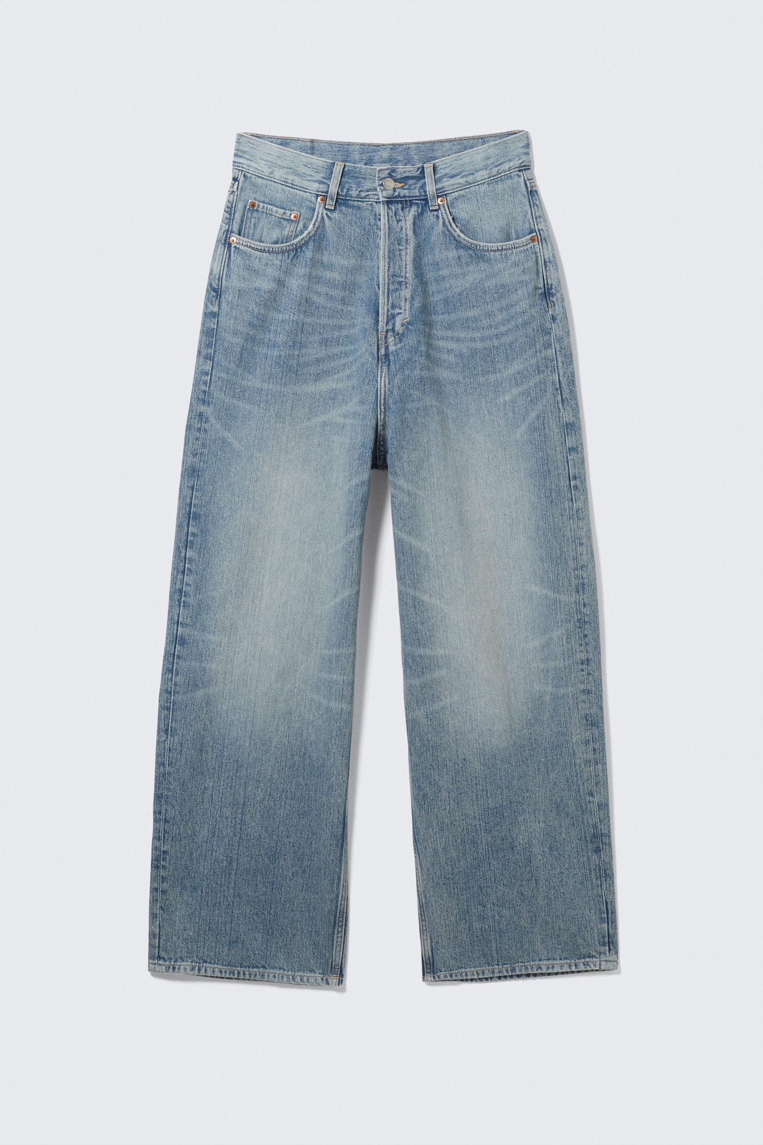 Astro Loose Extra Baggy Leg Jeans - Blue Stream - 2