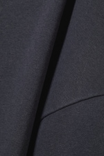 Donkerblauw - Ruimvallende off-shoulder pyjamatop van badstof - 4