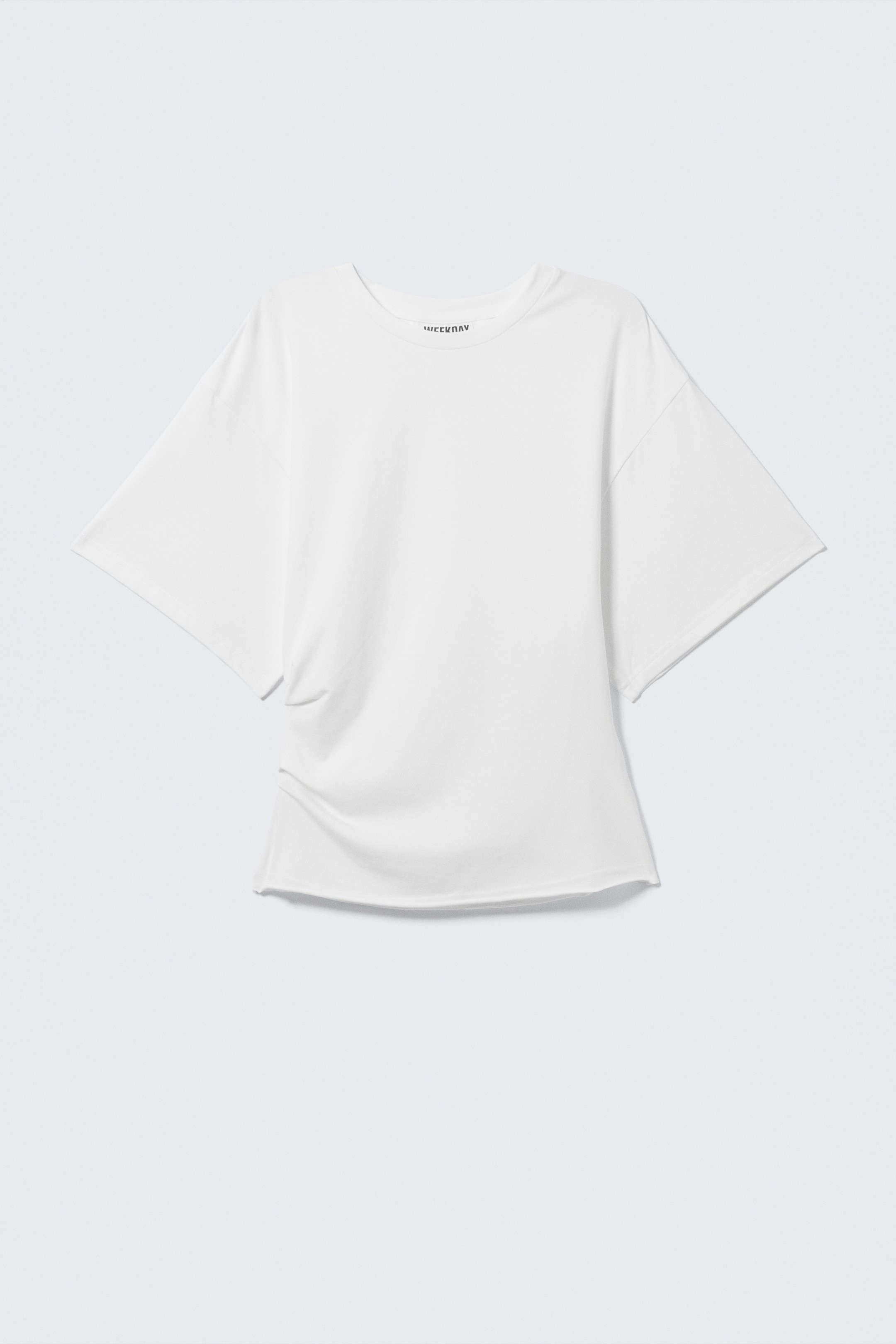 View larger image: DRAPED FITTED T-SHIRT - White - Ladies | H&M GB 7