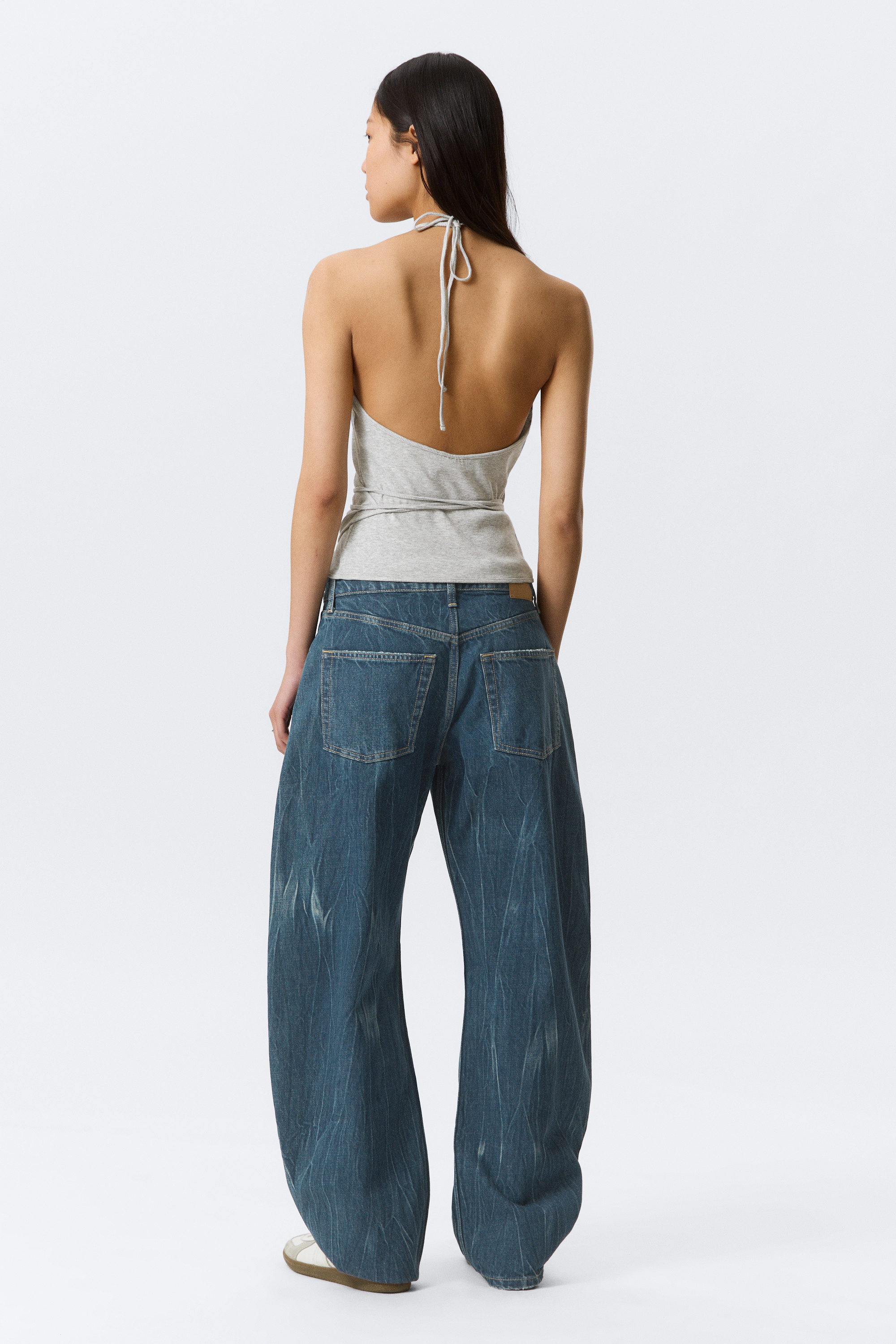 Grey Melange - Wrap Halter Top - 3