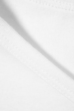 Vit - Tight kortärmad V-ringad T-shirt - 4