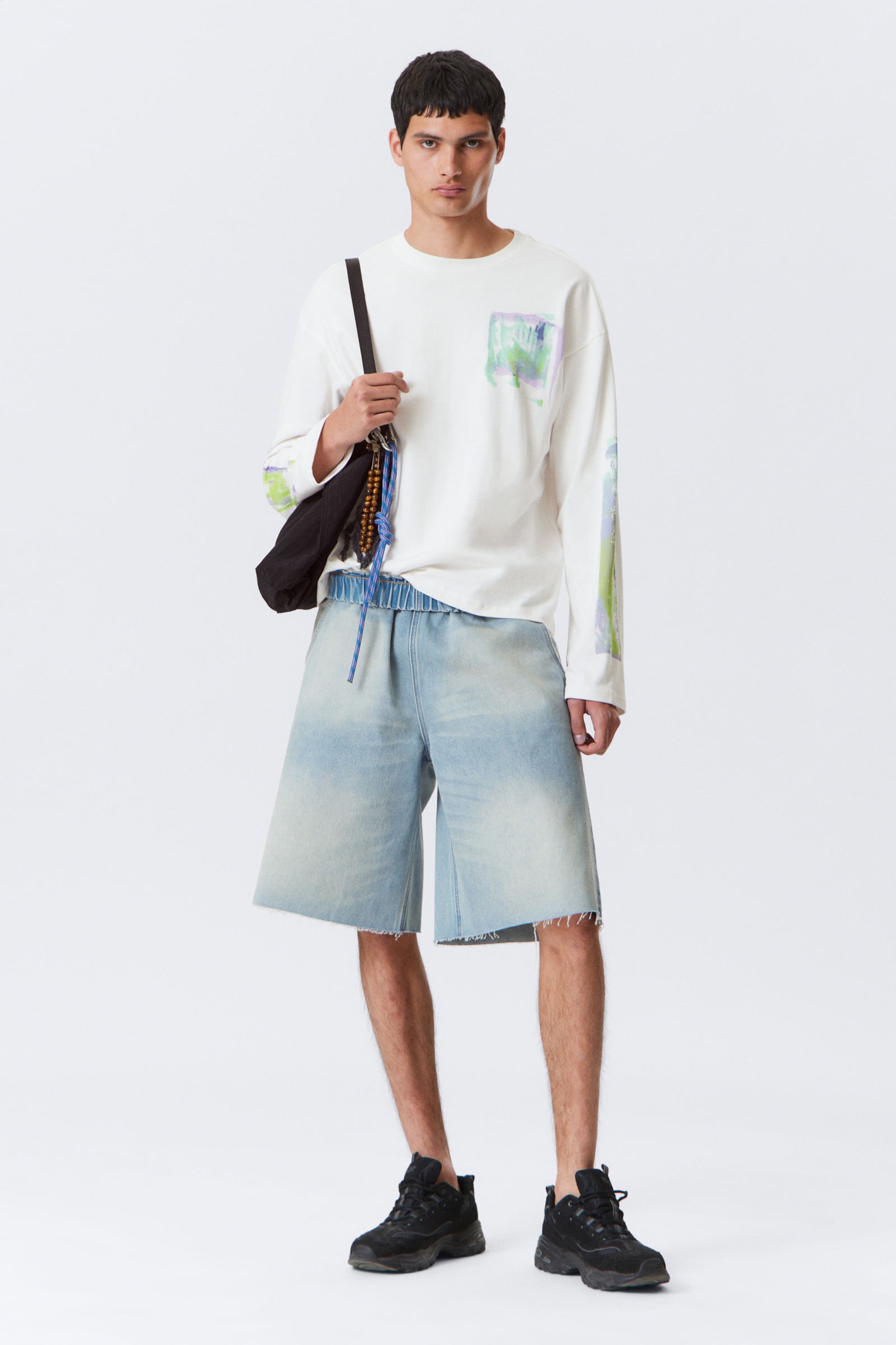#F0EEED - Great Boxy Graphic Long Sleeve T-shirt - 2