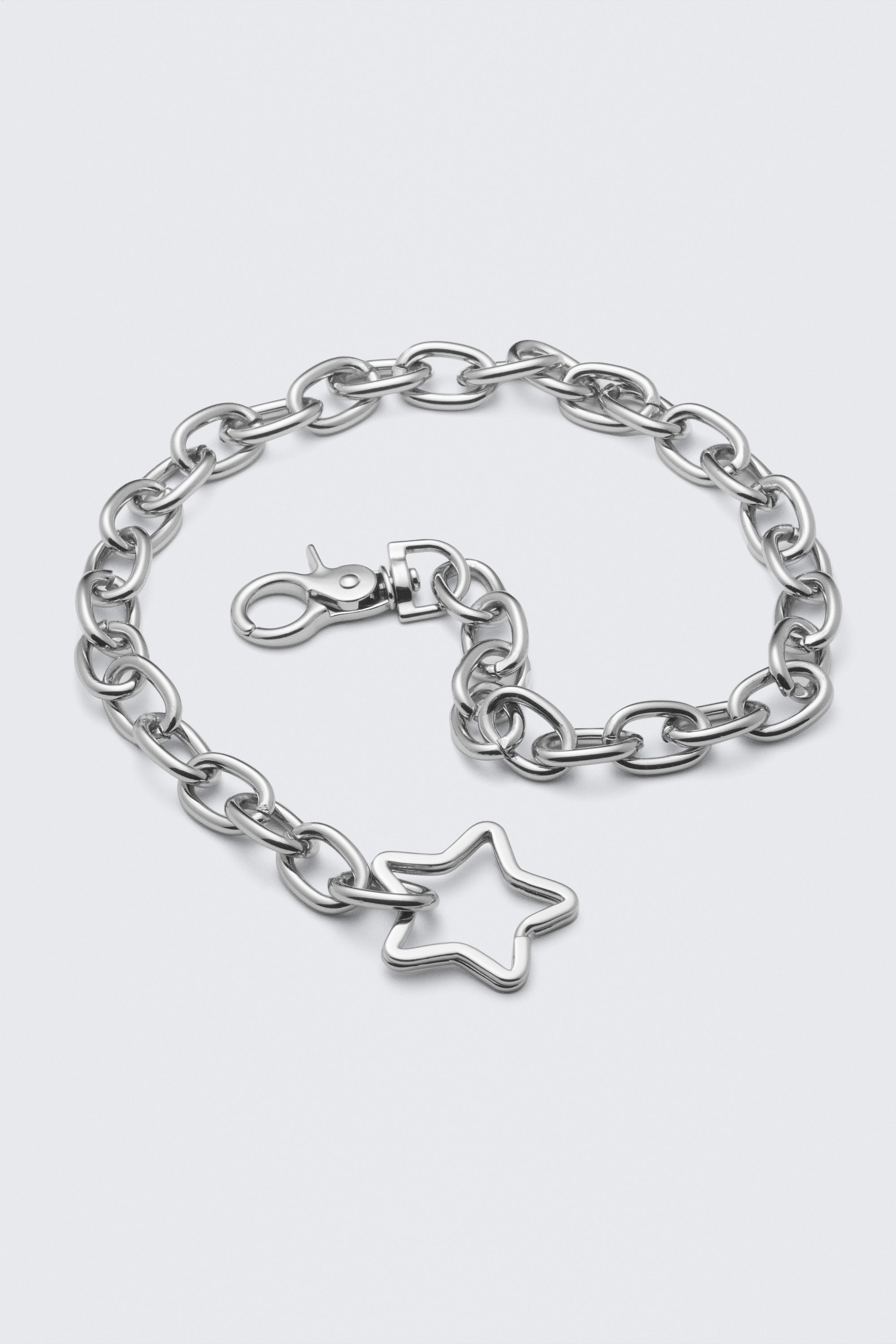 Silberfarben - Geldbörsenkette aus Metallgliedern - 1