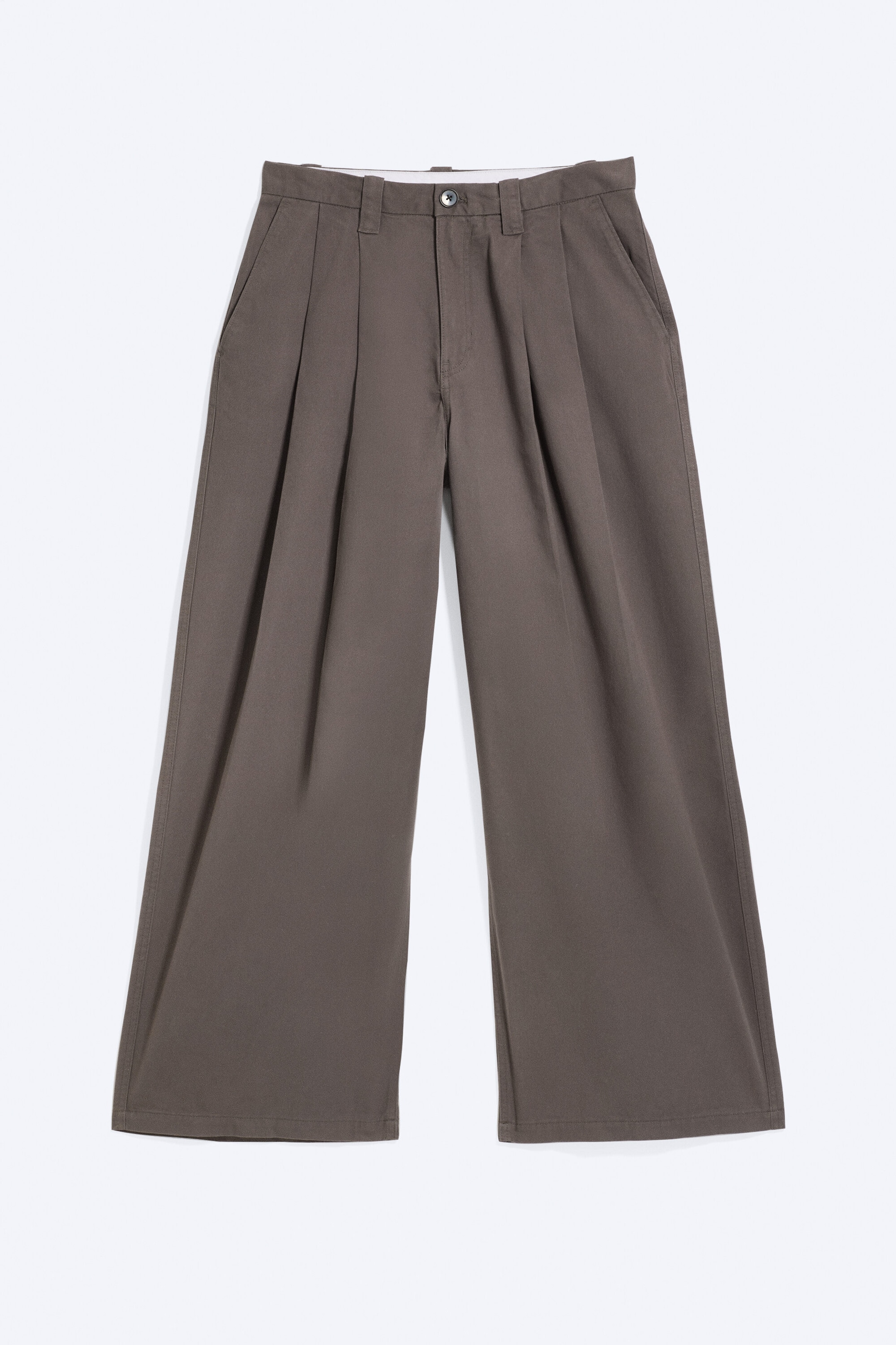 Mörk Mullvad - OTIS BAGGY CHINOS I BOMULLSTWILL MED VECK - 4