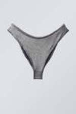 Grey Glitter - Scooped Glitter Bikini Bottoms - 3