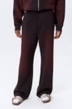 Paarsrood met wassing - Joggingbroek van gewassen scubastof - 1
