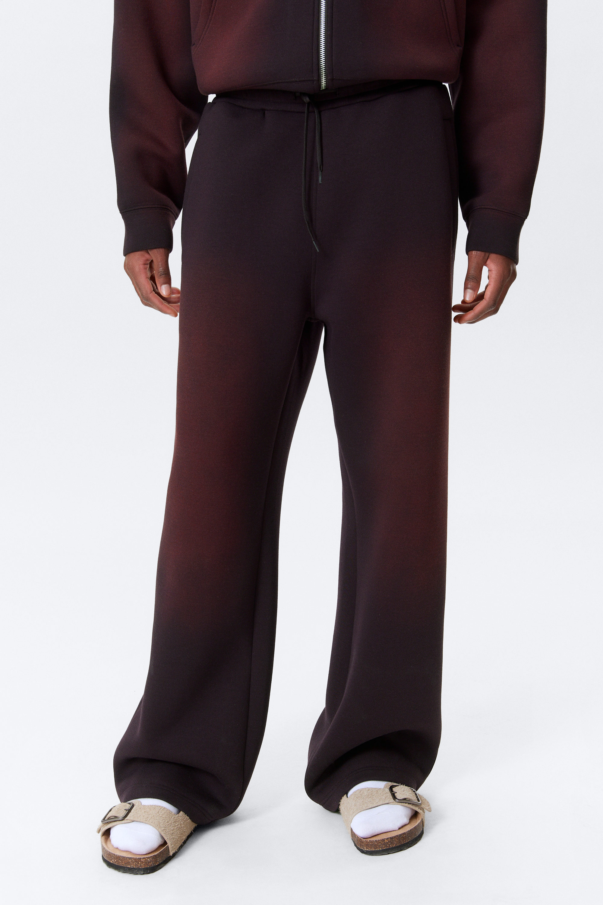 Washed Dark Plum - Washed Scuba Sweatpants - 2