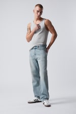 Verona blue - Space avslappet rett jeans med mellomhøyt liv - 0