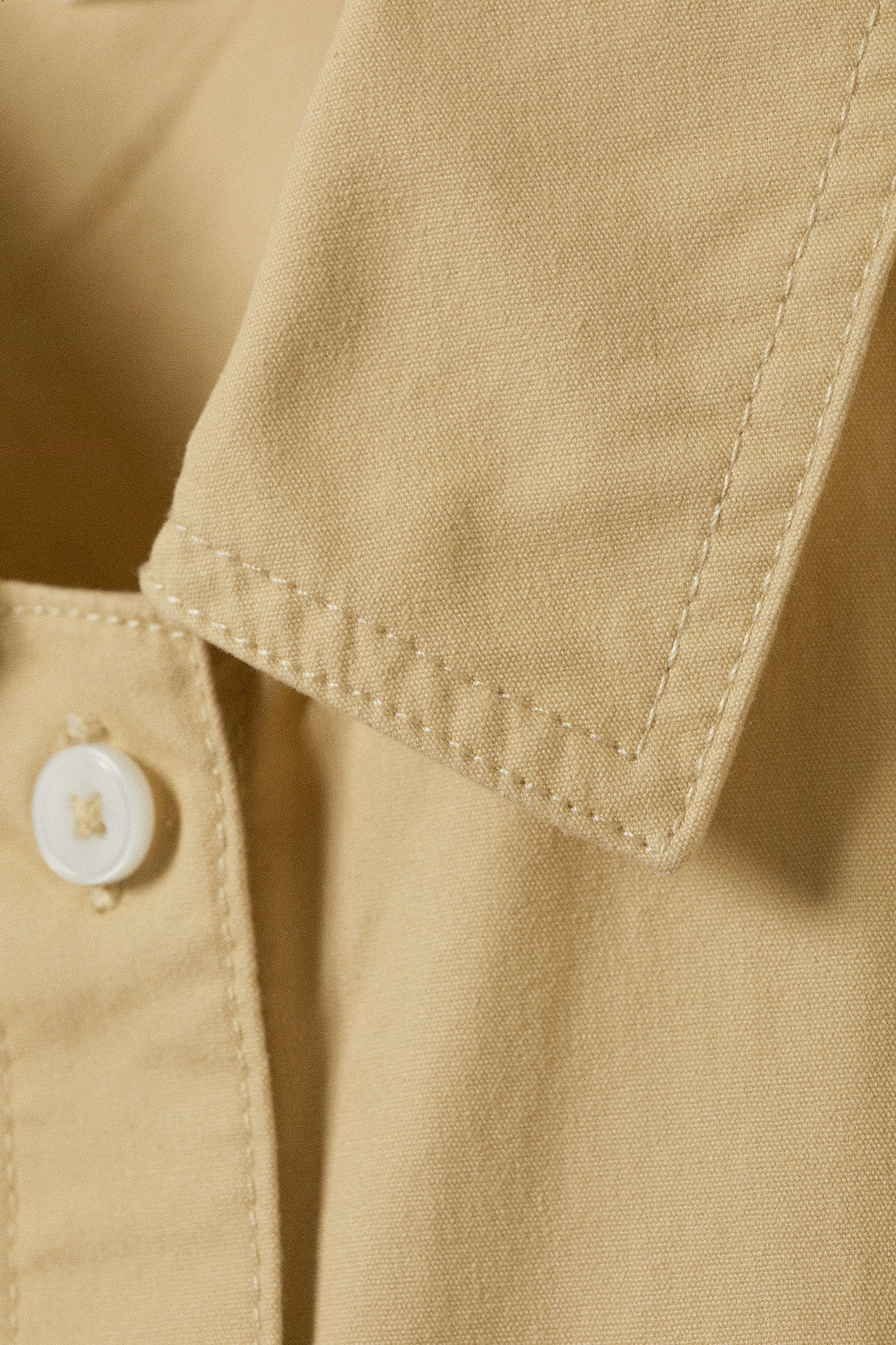 Visualizza immagine più grande: Camicia a maniche corte in tela di cotone oversize - Beige - DONNA | H&M IT 5