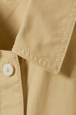 Beige - Oversized Kurzarmhemd aus Baumwoll-Canvas - 1