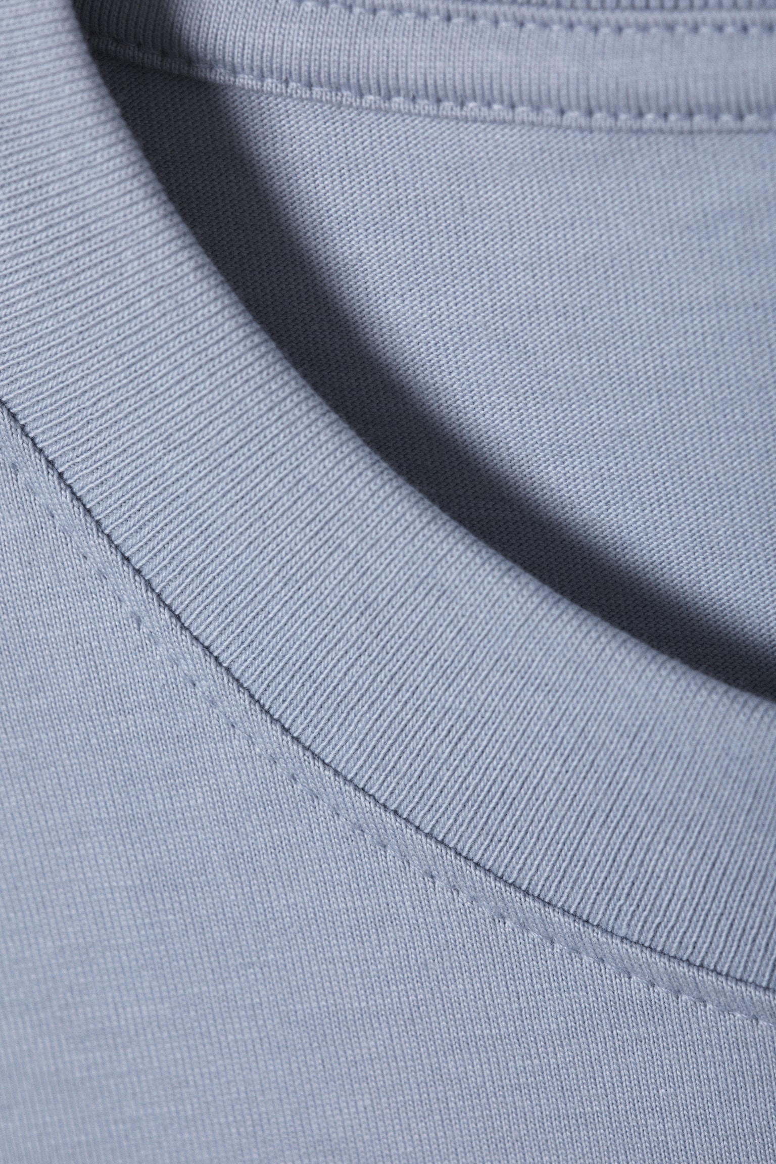 Kurzes, schweres Boxy-T-Shirt - Helles Taubenblau/Dunkelbraun/Schwarz/Weiß/Hellgrau/Dunkles Marineblau - 4
