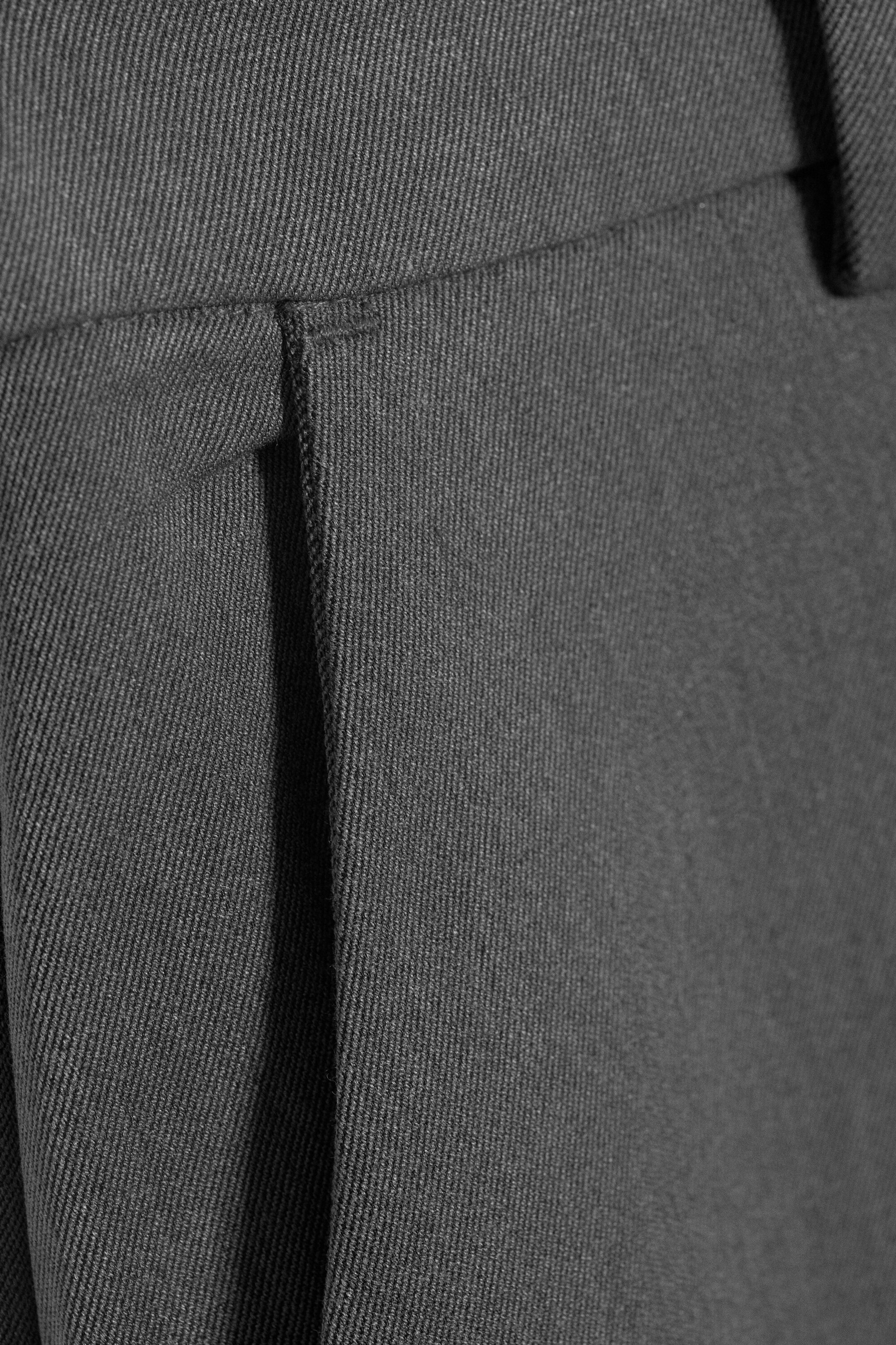 Gris foncé chiné - Pantalon de costume taille basse - 1