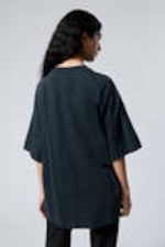 Navy Blue - Oversized T-shirt - 2