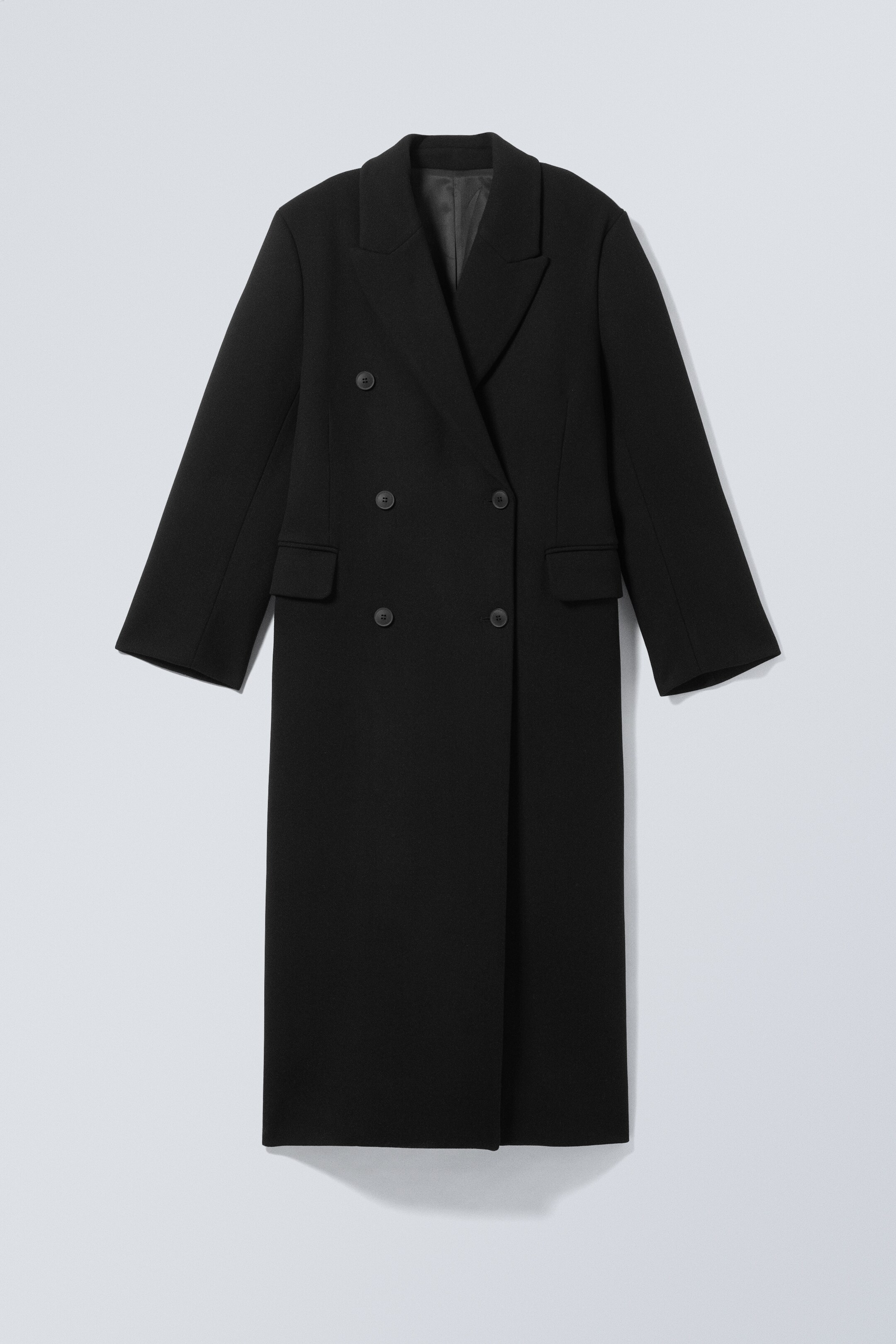 Größeres Bild ansehen: Zweireihiger Oversized-Mantel aus Wollmischung - Schwarz - Ladies | H&M DE 5