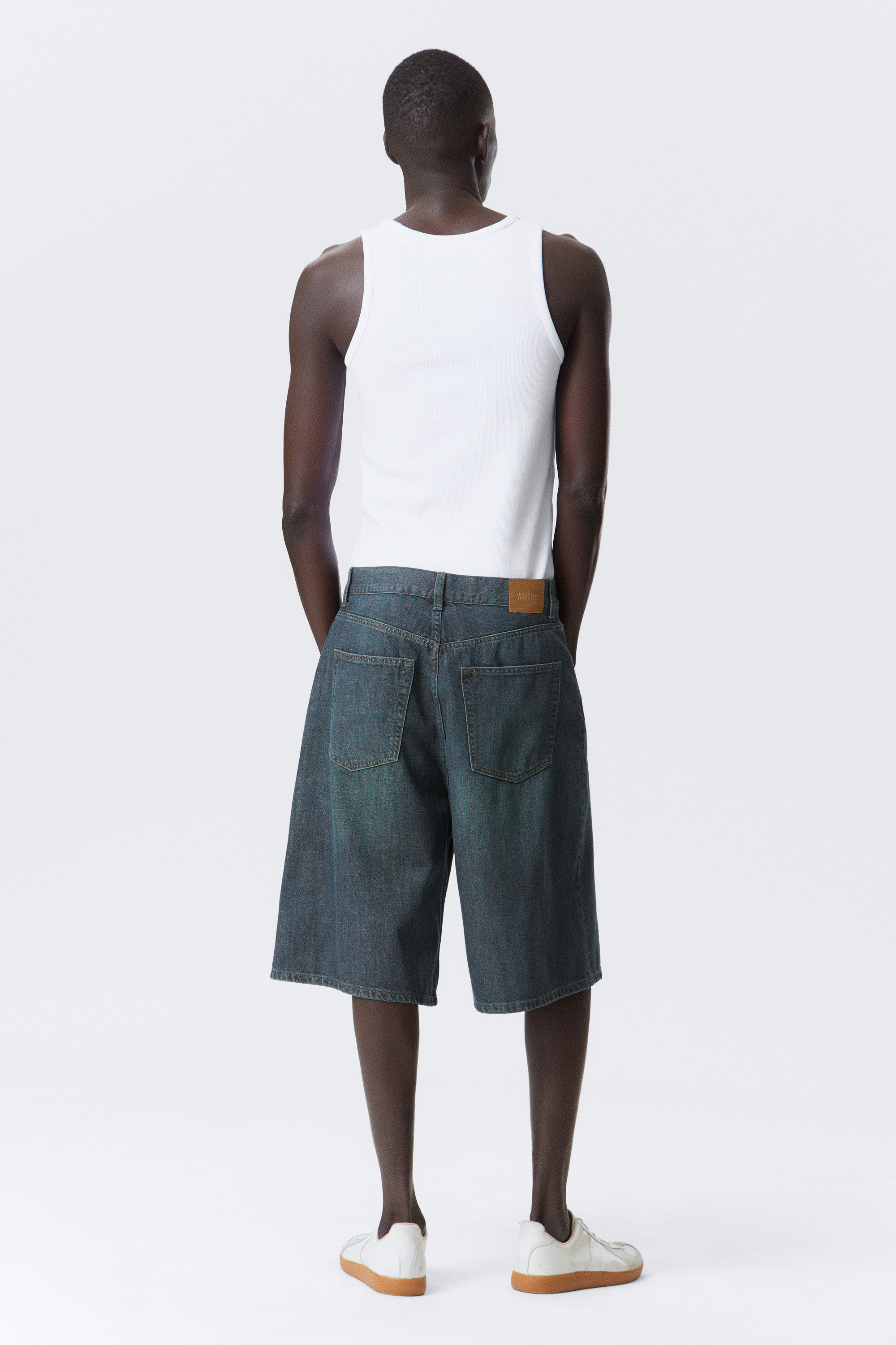 Lake Blue - Medium Blue - Astro Denim Loose Baggy Shorts - 10