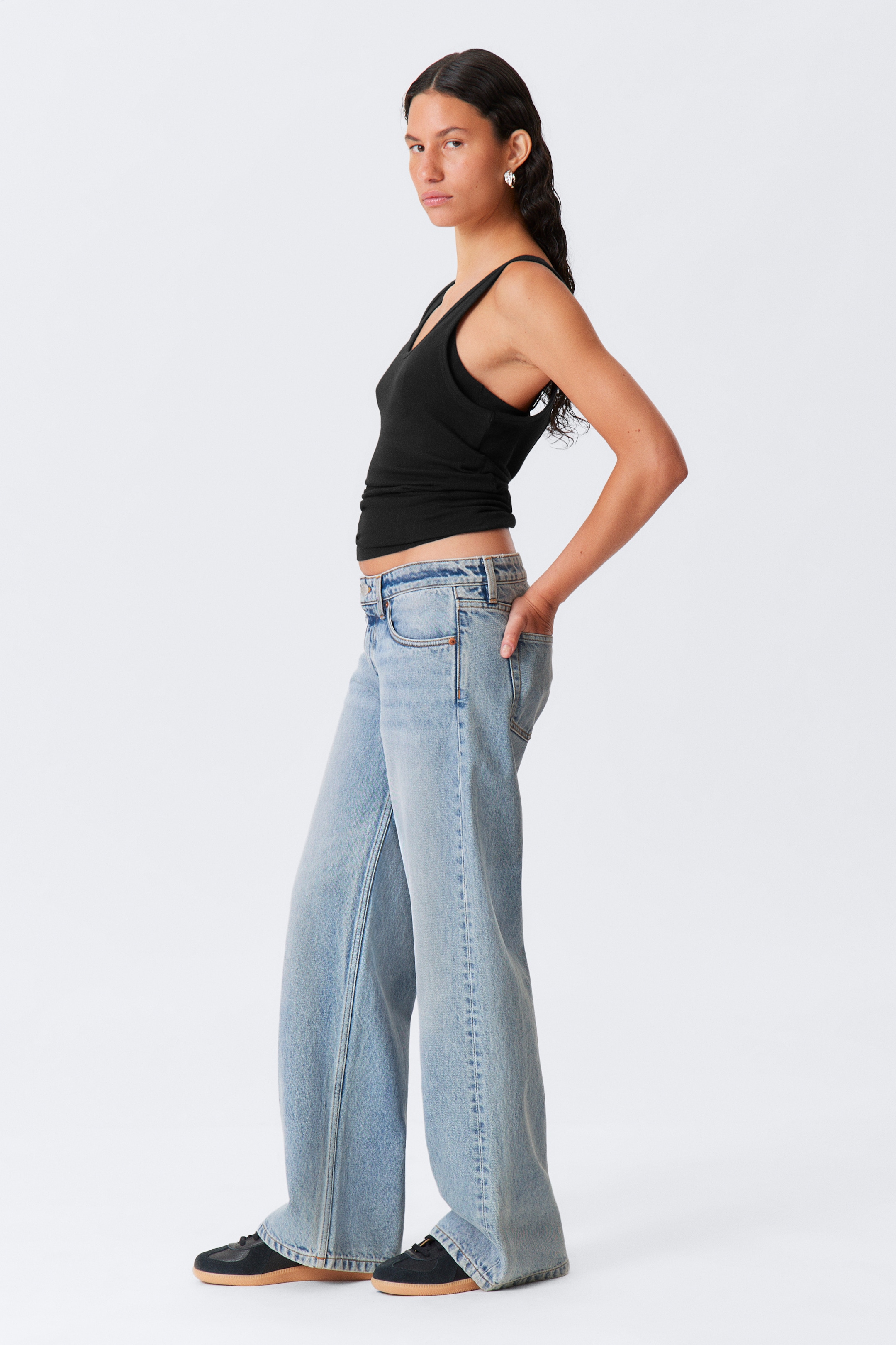 Agrandir l'image: Imoo Low Rise Loose Wide Leg Jeans - Fresh Blue - Bleu clair - FEMME | H&M FR 3