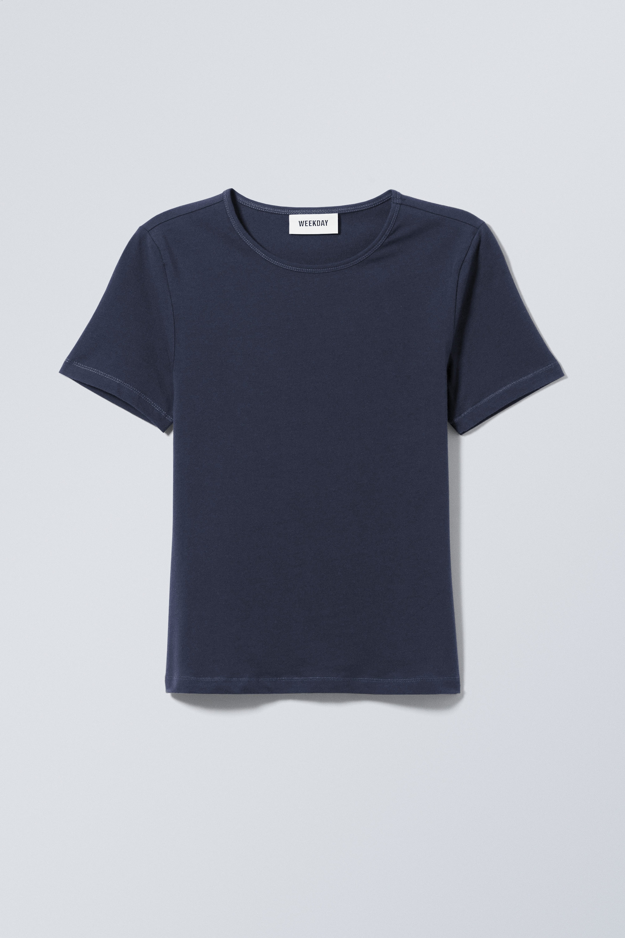 Dark Blue - Slim Fitted T-shirt