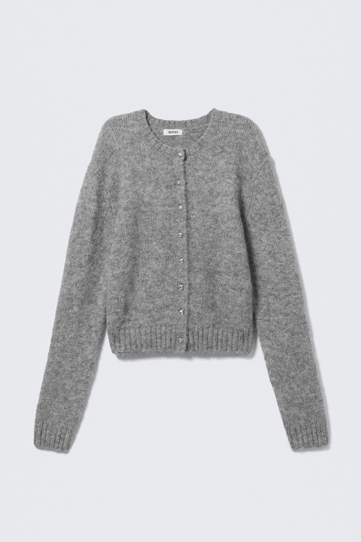 Cardigan con bottoni in maglia spazzolata - Grigio mélange/Lilla/Dark Red & Pink Stripes/a righe marroni/neri/verdi - 2