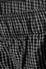 Checked Black - Low Loose Cotton Trousers - 5