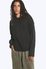 Ausgewaschenes Dunkelgrau - Boxy Longsleeve mit lockerer Passform - 0