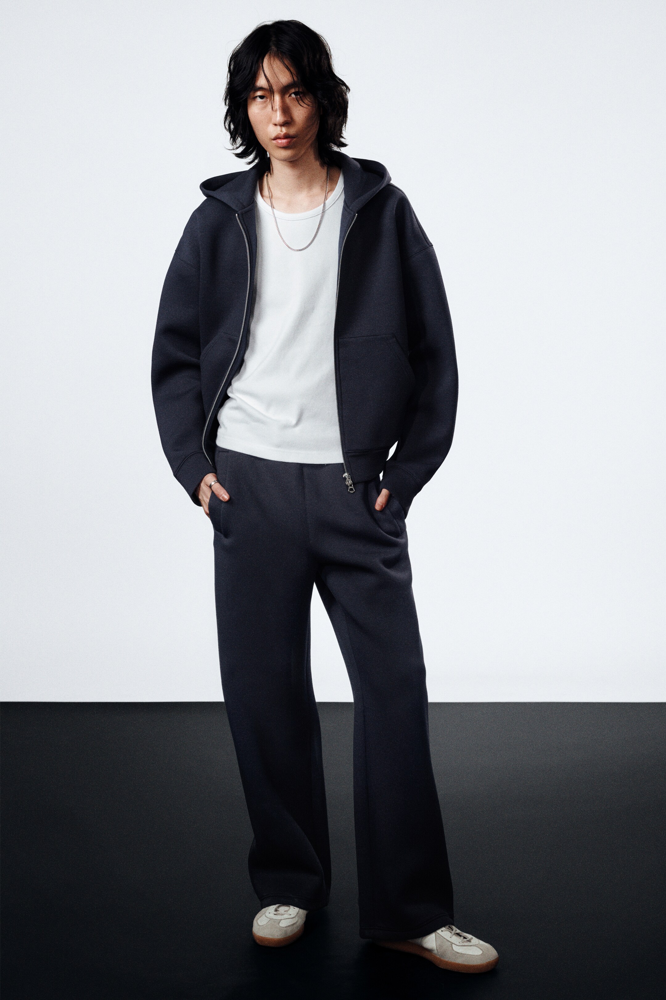 Se større billede: Løstsiddende scuba-sweatpants - Mørk marineblå - HERRE | H&M DK 2