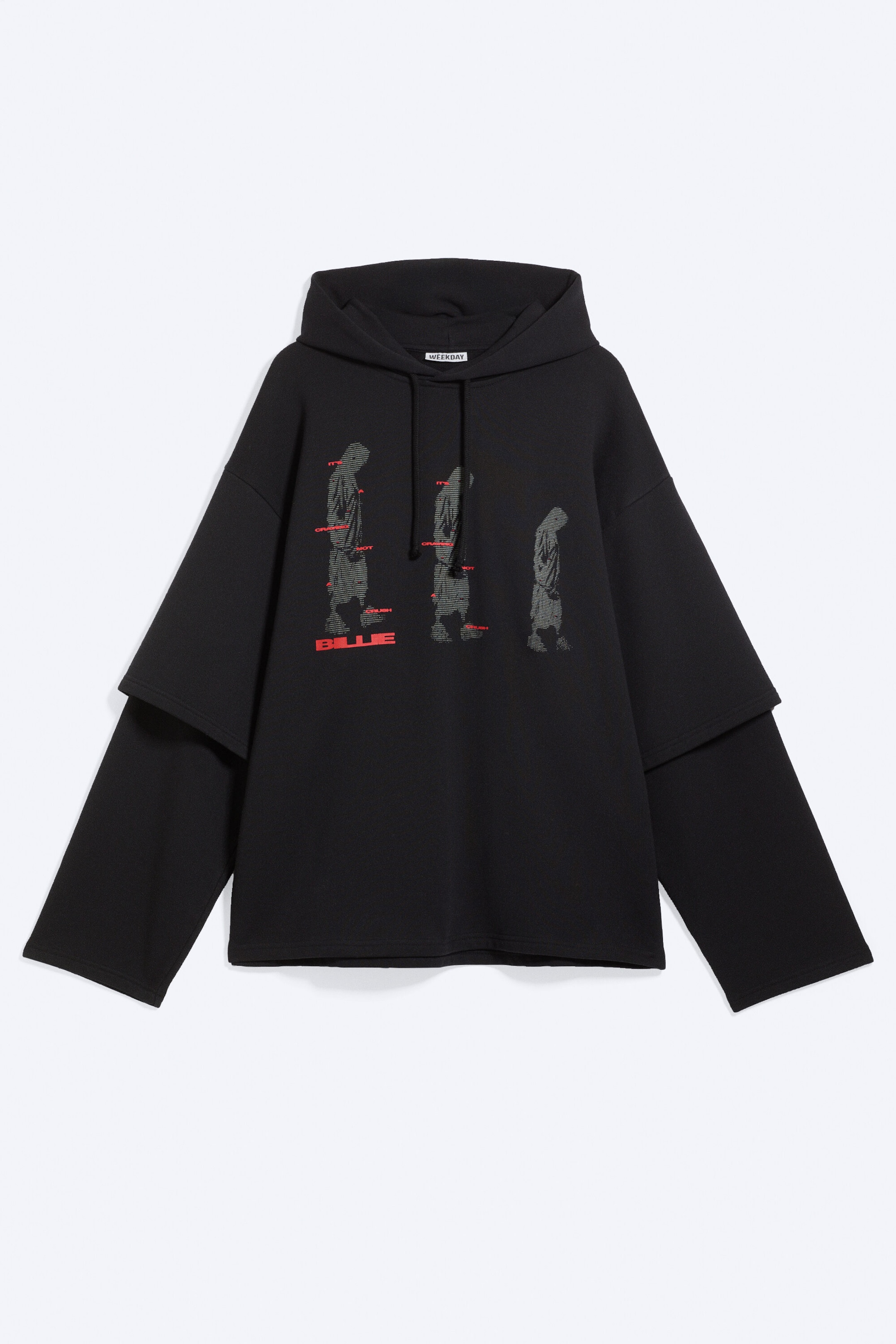 Schwarz - BILLIE MEGA OVERSIZED HOODIE - 1