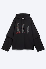 Zwart - BILLIE MEGA OVERSIZED HOODIE - 0