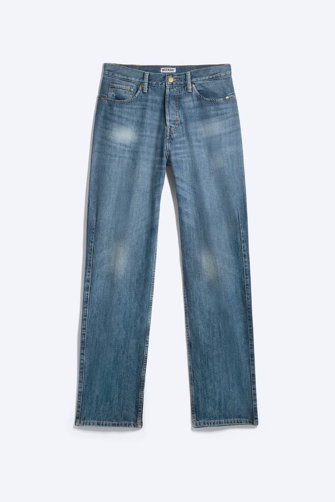 Space Mid Waist Relaxed Straight Jeans - Spotted Blue - Dunkelblau - 1
