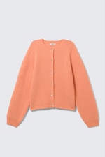 Light Orange - Soft Knitted Cardigan - 3