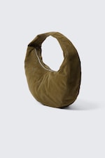 Dark Khaki Green - Medium Rounded Shoulder Bag - 3