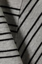 Striped Grey - Relaxed Boxy Cotton T-shirt - 4