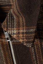 Brown check - Curtis Checked Zip Overshirt - 0