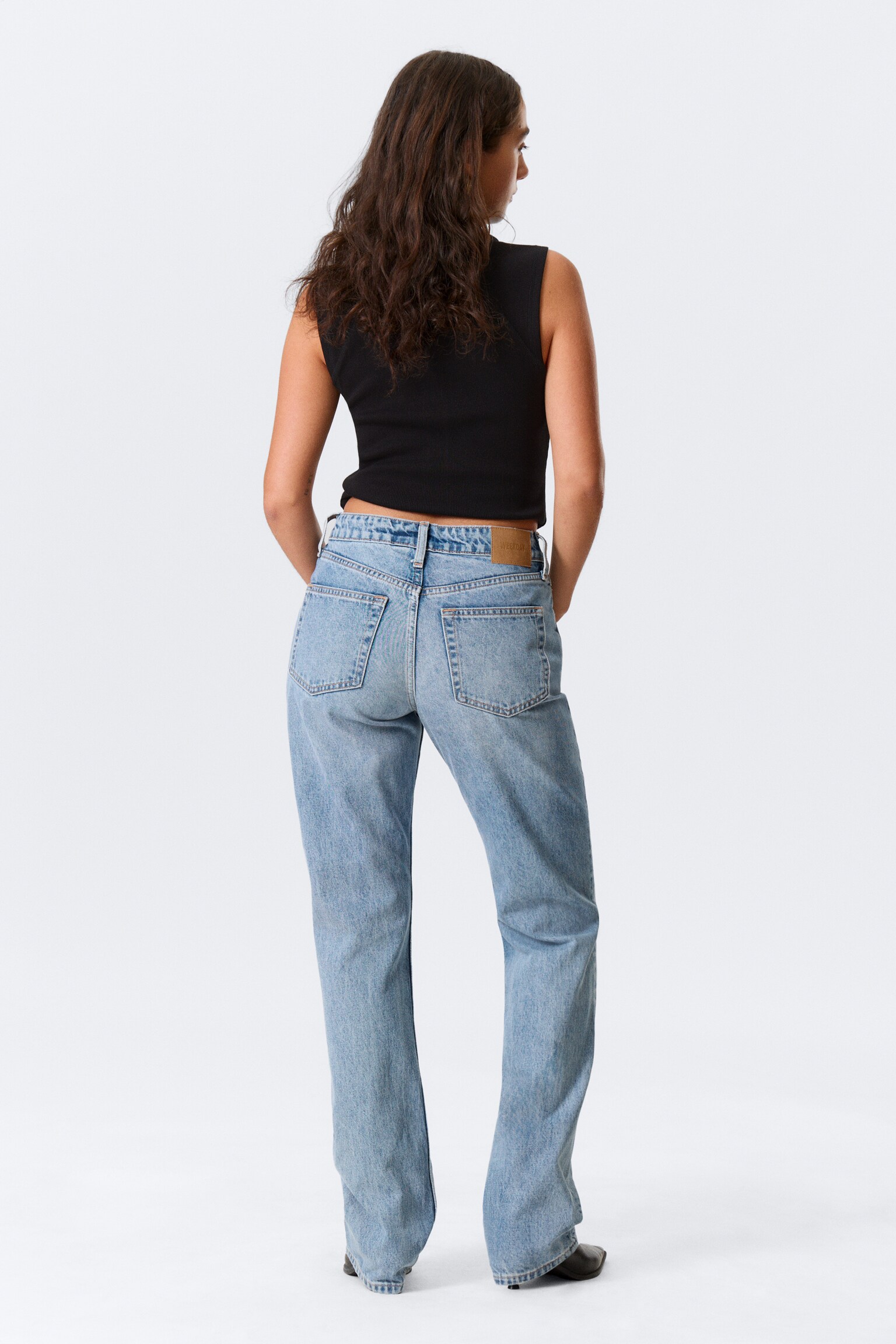 Laika Mid Rise Regular Straight Leg Jeans - Eighteen Blue - Medium Blue/Deep Sea Blue - Dark Blue - 6
