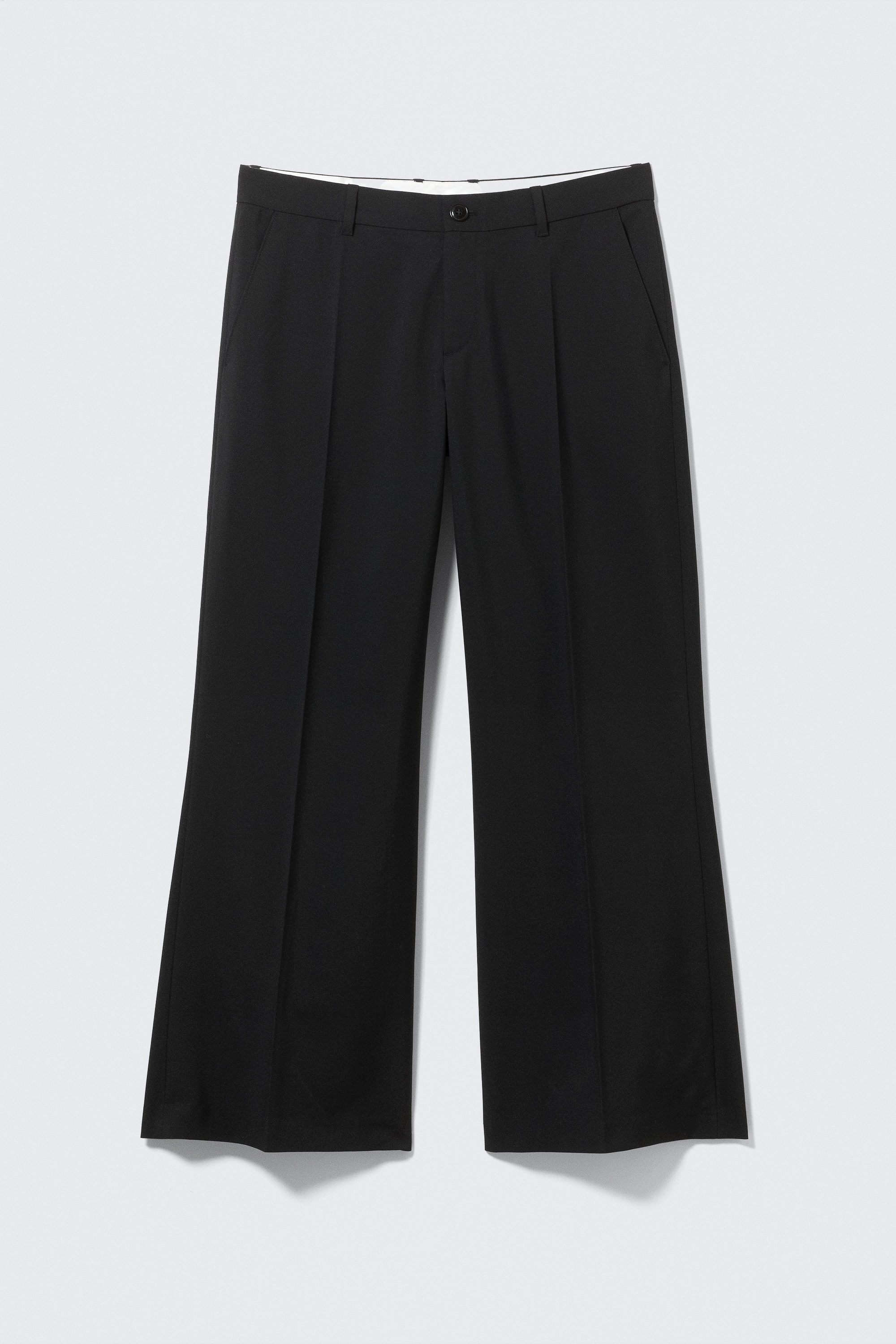 Black - Relaxed Low Rise Bootcut Leg Suiting Trousers - 1