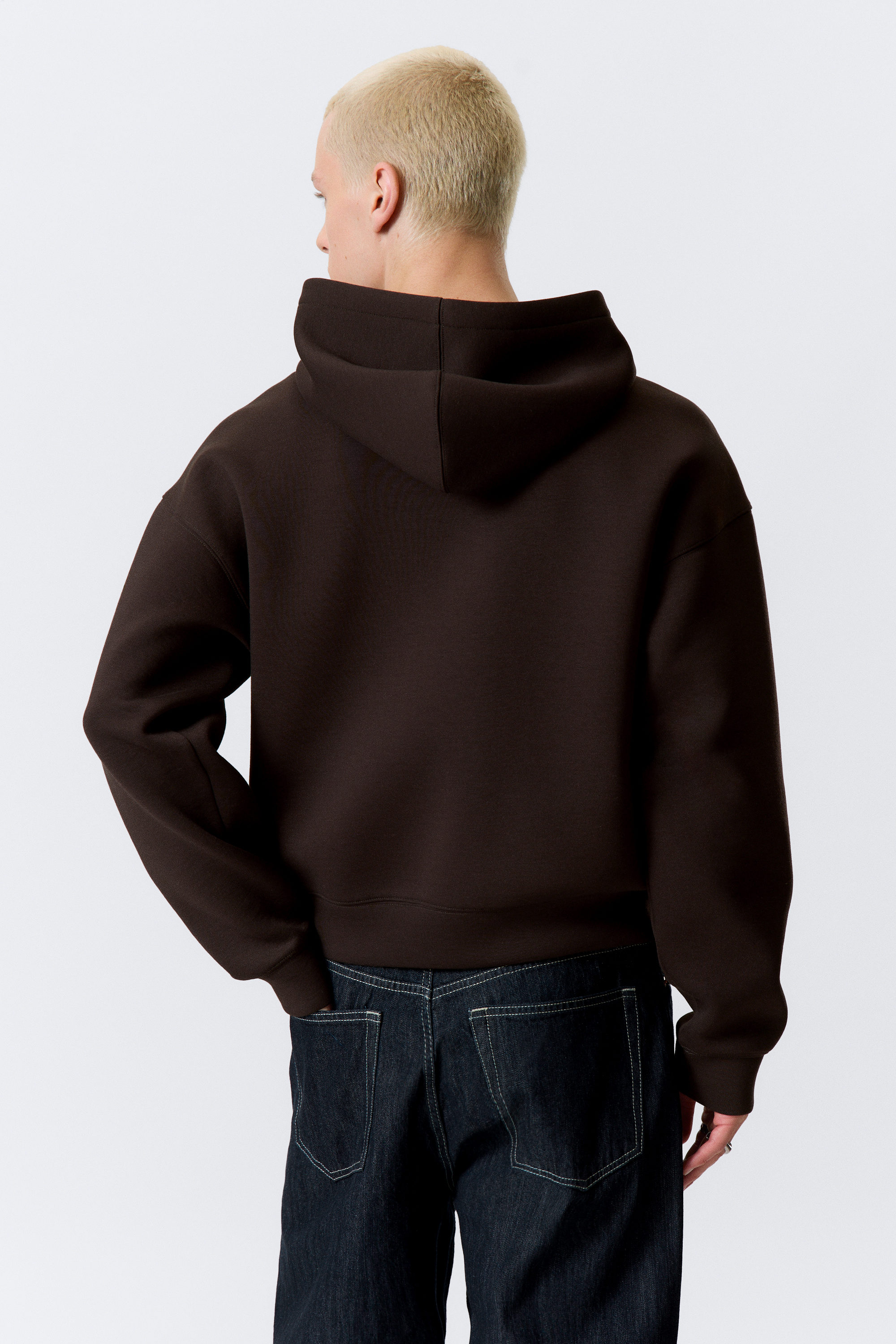 Dark Brown - Simon Scuba Zip Hoodie - 3