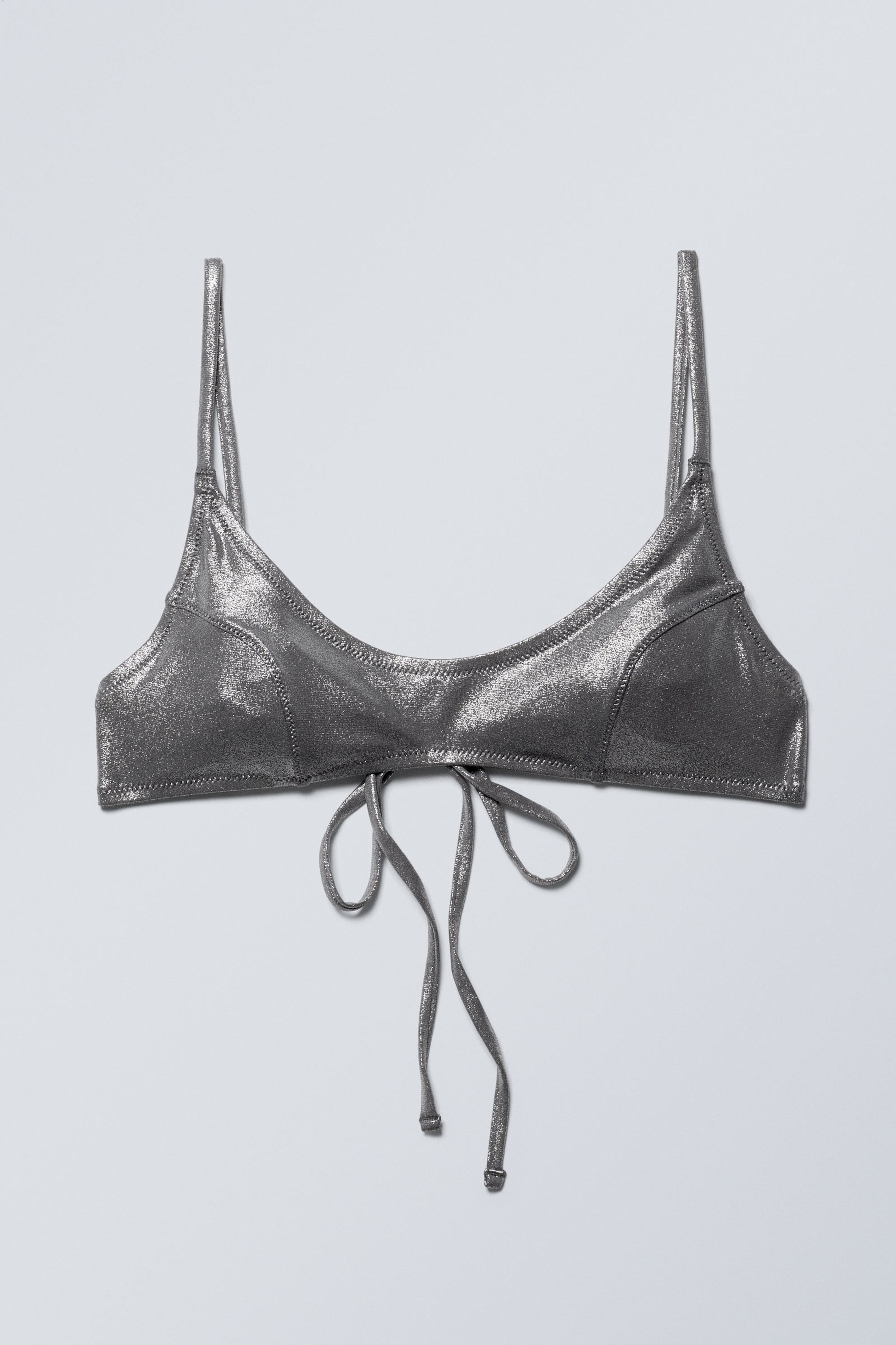 Mörk Glitter Silver - Glittrig bikinitopp - 3
