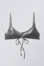 Mörk Glitter Silver - Glittrig bikinitopp - 3