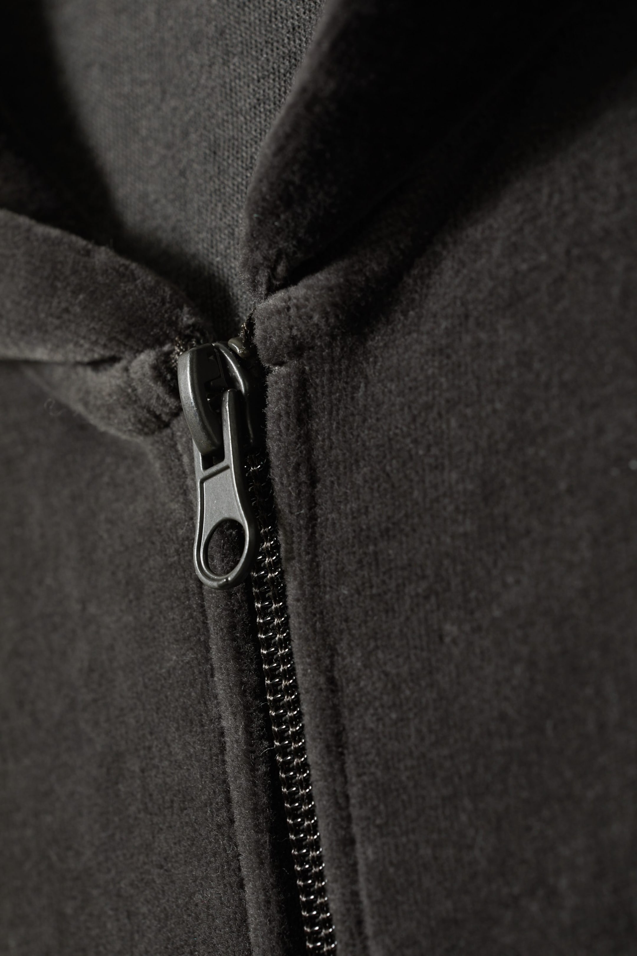 Black - Juno Velour Zip Hoodie - 1